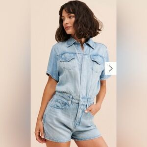 Good American Weightless Denim Romper